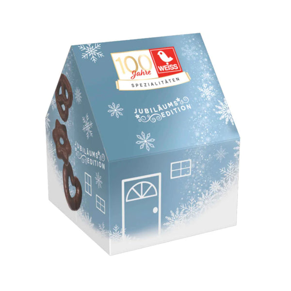 Weiss Tiny House mit schokolierten Lebkuchen 75g