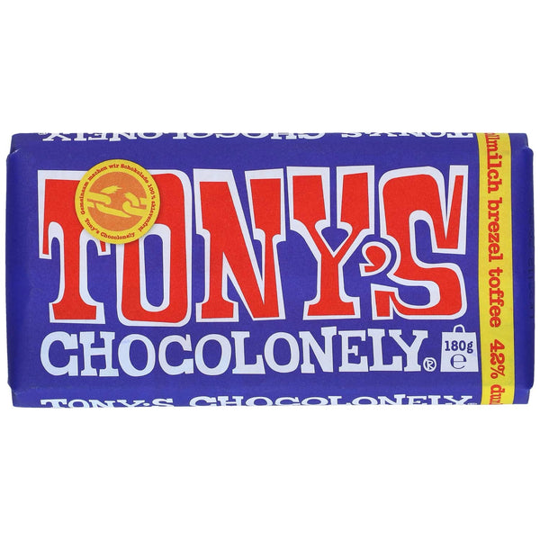 Tony's Chocolonely dark chocolate pretzel toffee 180g