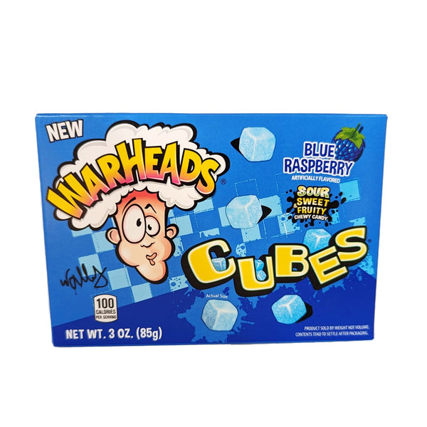 Warheads Blue Raspberry Cubes 85g