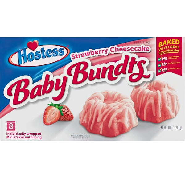 Hostess Baby Bundts strawberry Drizzle 284g
