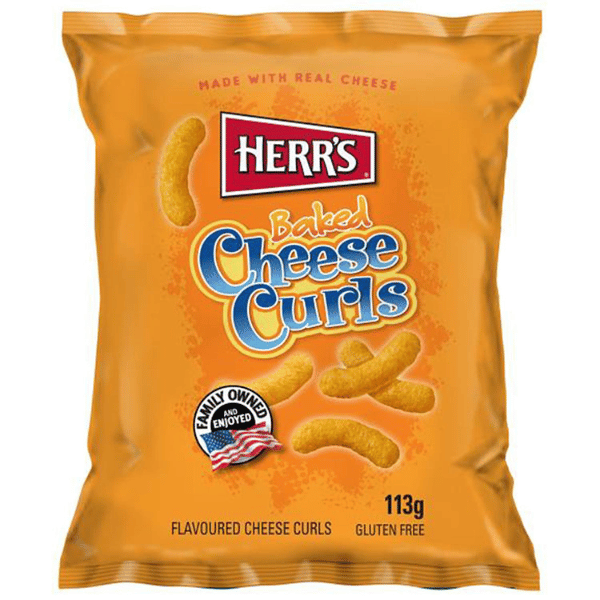 HERR'S baked cheese curls 113g