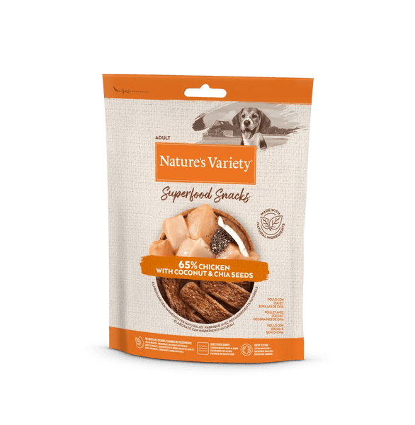 Nature's Variety Superfood Snacks Chicken Coconut & Chia 85g