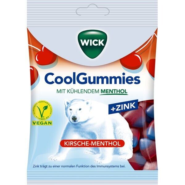 Wick CoolGummies Kirsche Menthol 90g